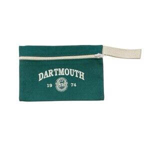Vintage Dartmouth Ivy League University Medium Zipper Accessory Bag Green Rare